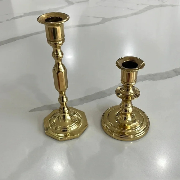 baldwin Other - Vintage BALDWIN Forged In America 8”/ 6” Brass taper Candlestick Holders (set)